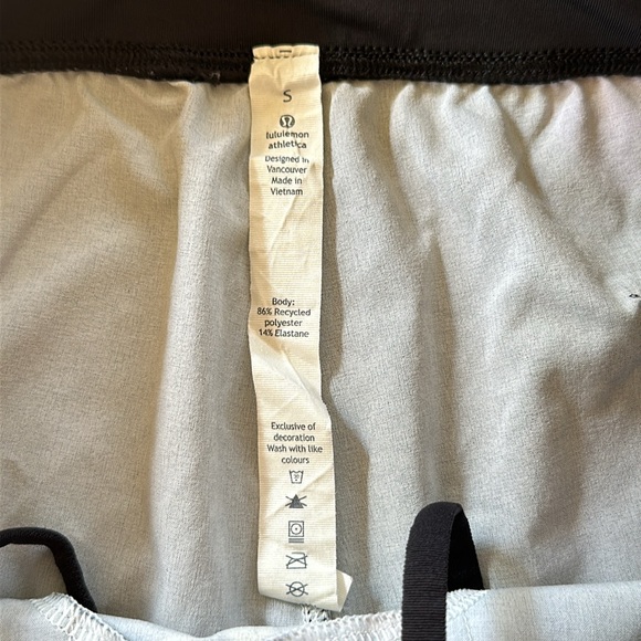 EUC Men’s Lululemon shorts; size small. Black with vibrant design - Picture 2 of 5